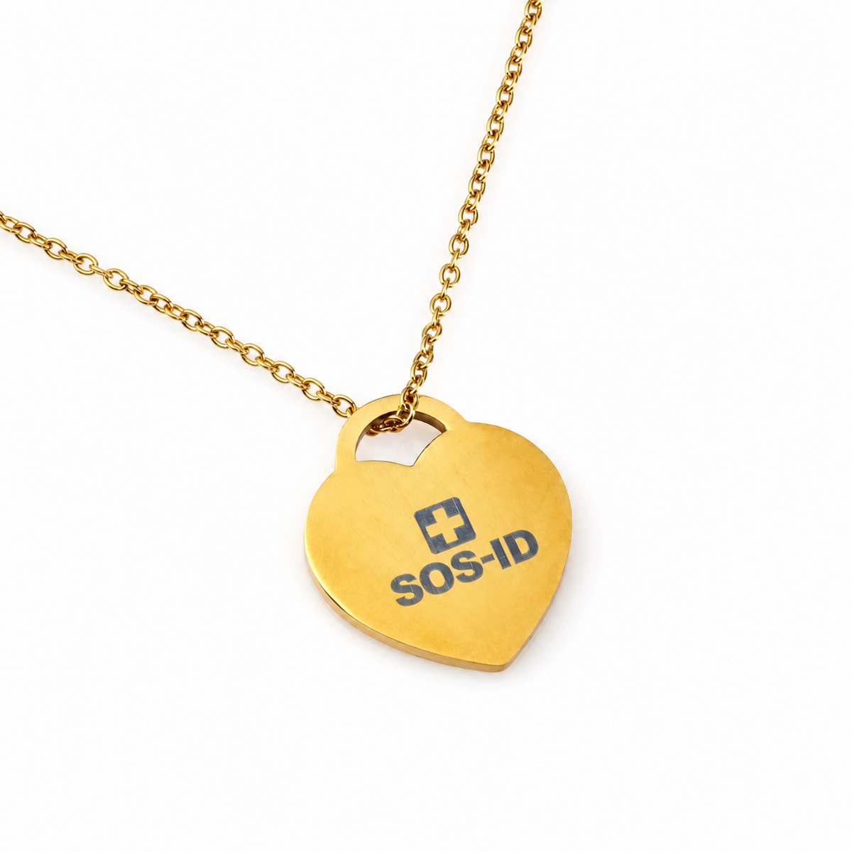 SOS-ID Kette HEART inkl. digitalem Notfallpass