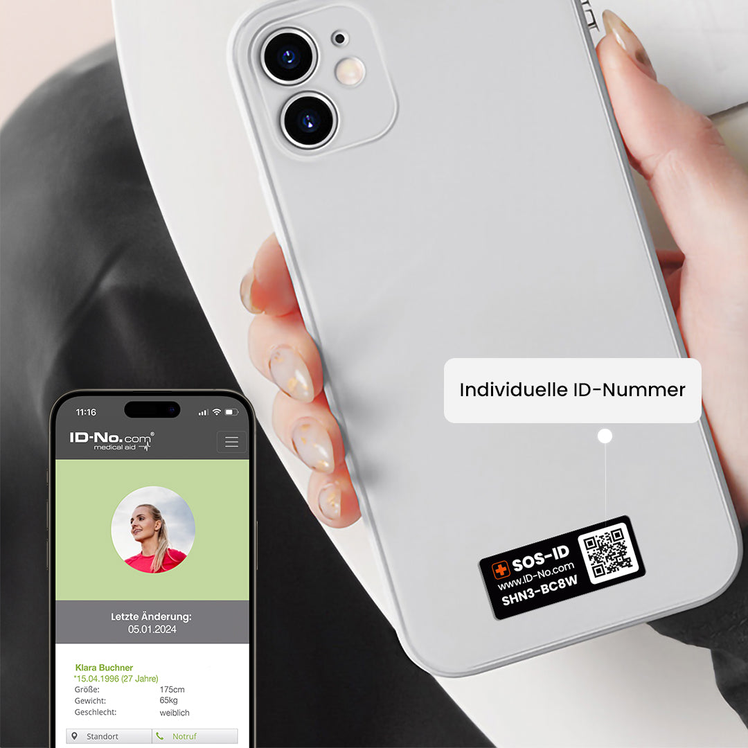 Handy- und Kartenlabel im 2er Set zum Vorteilspreis, Farbe Schwarz