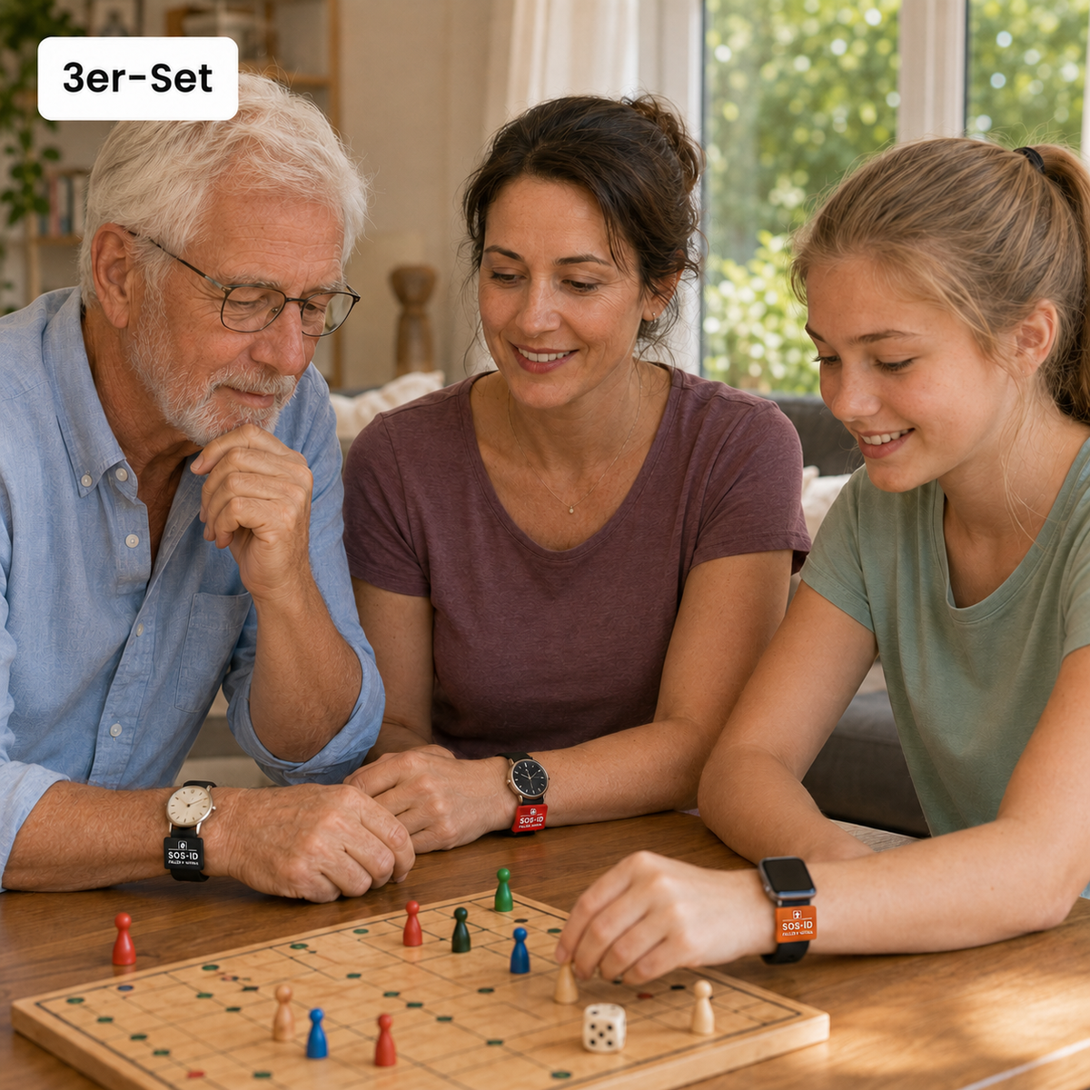 Vorteilspreis: SOS-ID Armbandschlaufe im 3er Set inkl. digitalem Notfallpass