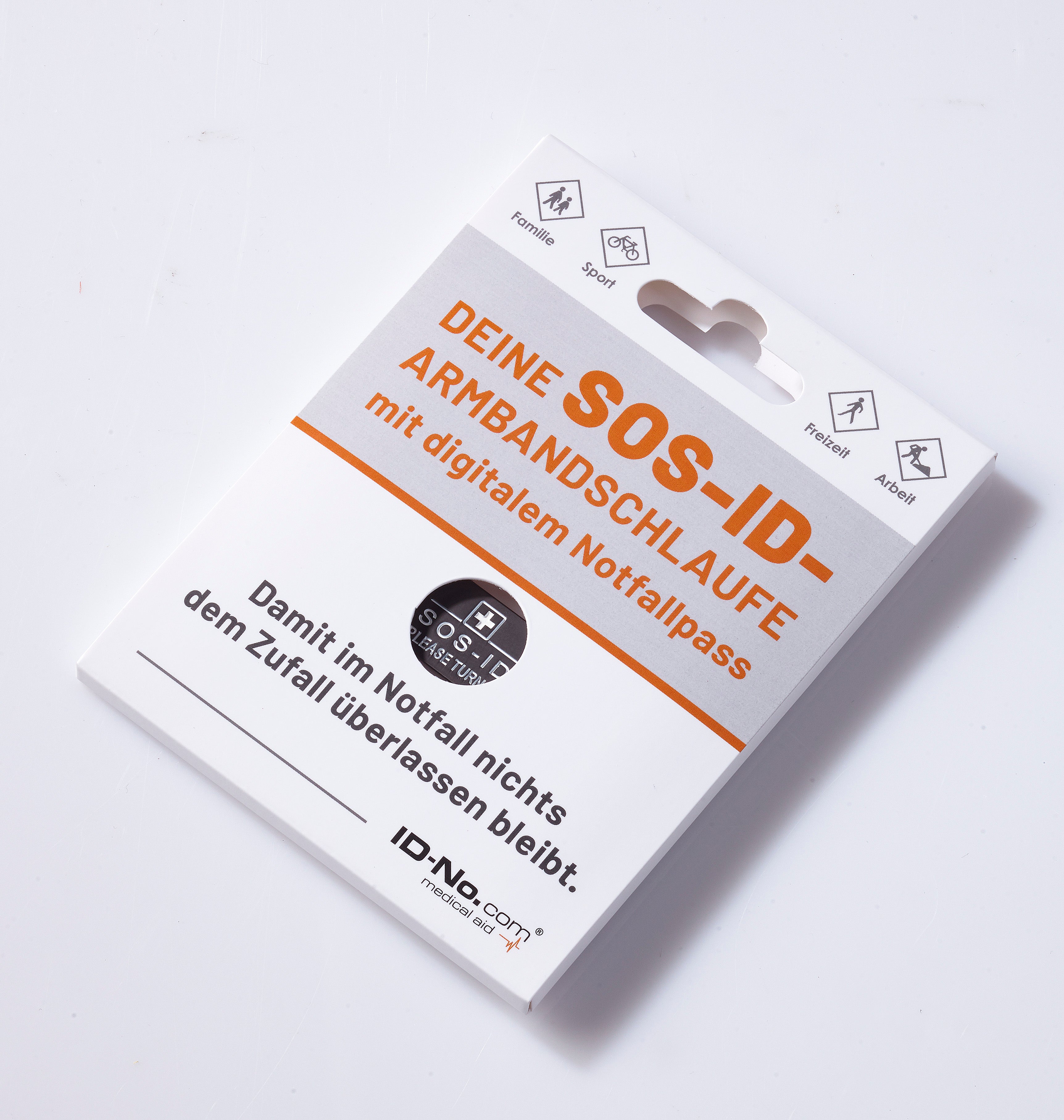 SOS-ID Armbandschlaufe aus Metall inkl. digitalem Notfallpass - noch robuster!