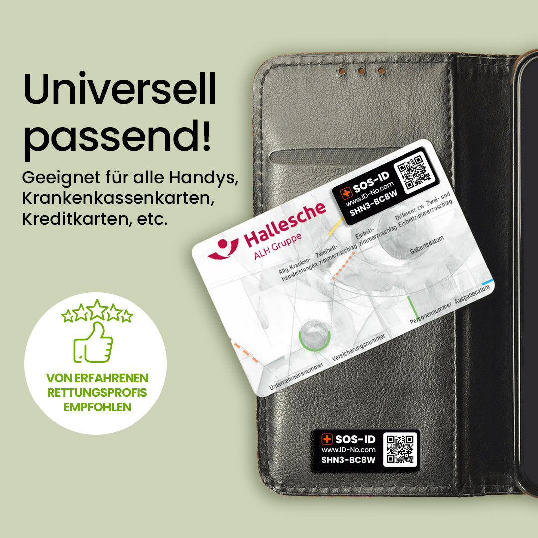 Handy- und Kartenlabel im 2er Set zum Vorteilspreis, Farbe Schwarz