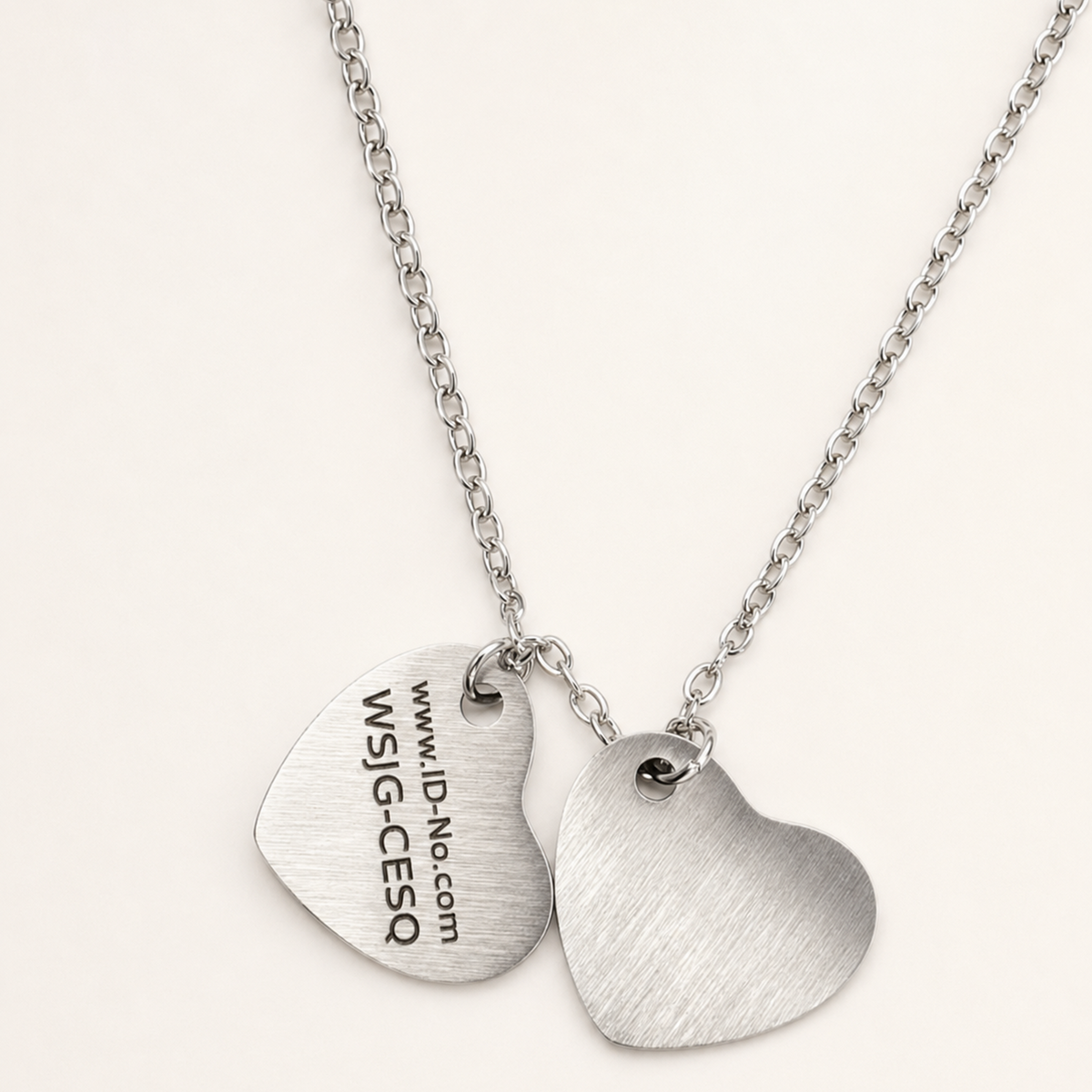 SOS-ID Kette TWIN HEARTS inkl. digitalem Notfallpass