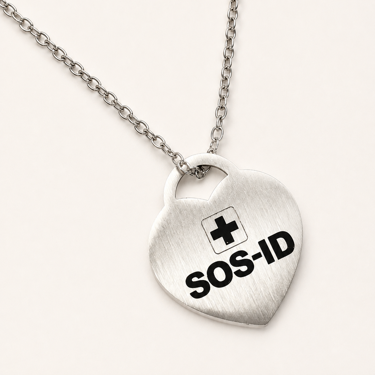 SOS-ID Kette HEART inkl. digitalem Notfallpass