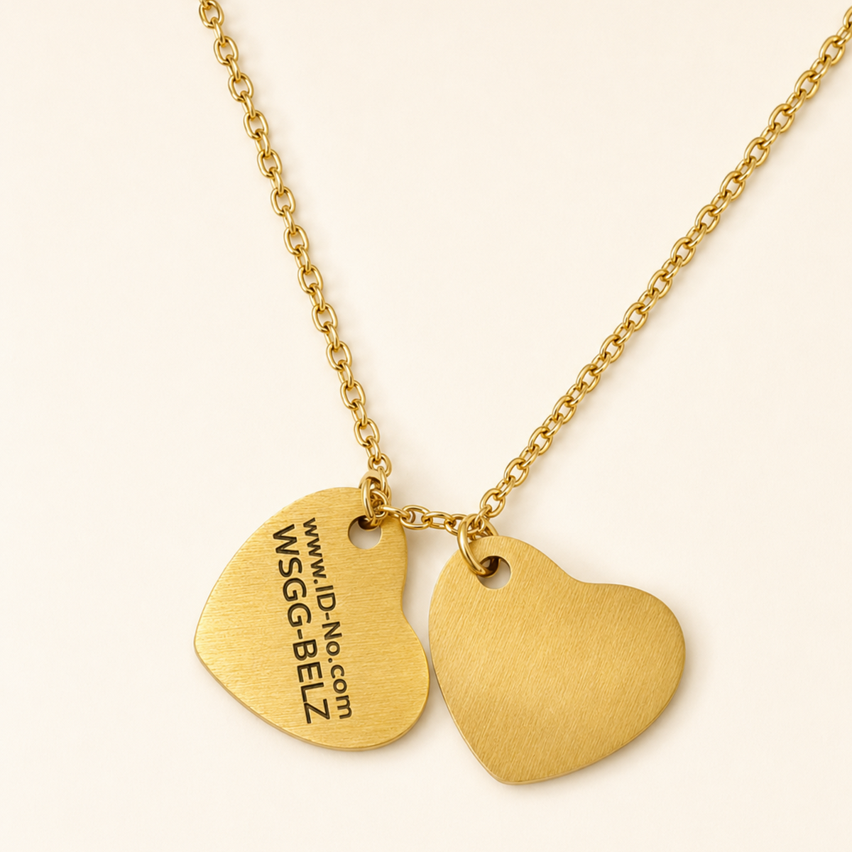 SOS-ID Kette TWIN HEARTS inkl. digitalem Notfallpass