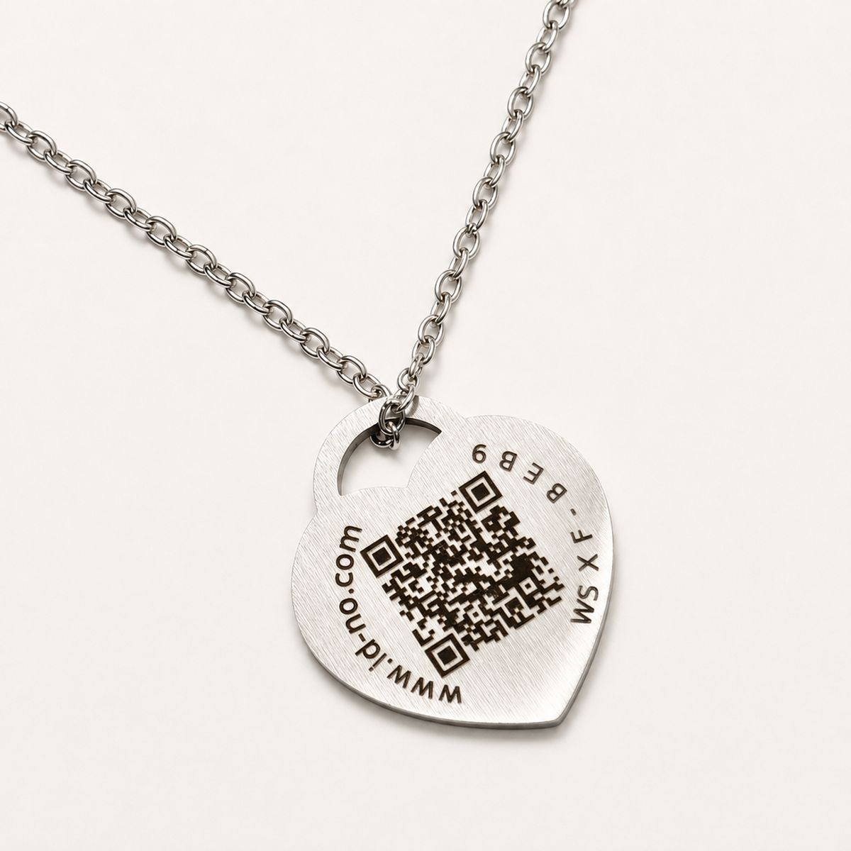 SOS-ID Kette HEART inkl. digitalem Notfallpass