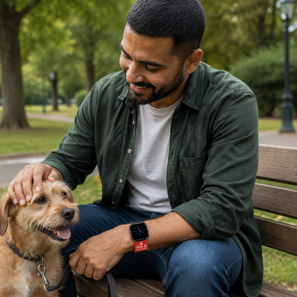 SOS-ID Armbandschlaufe inkl. digitalem Notfallpass. Innovativ und angenehm zu tragen.