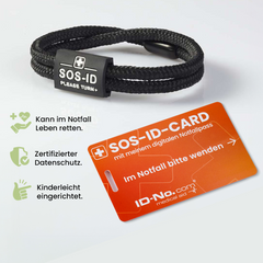 SOS-ID Armband LIFESTYLE + SOS-ID Karte inkl. digitalem Notfallpass