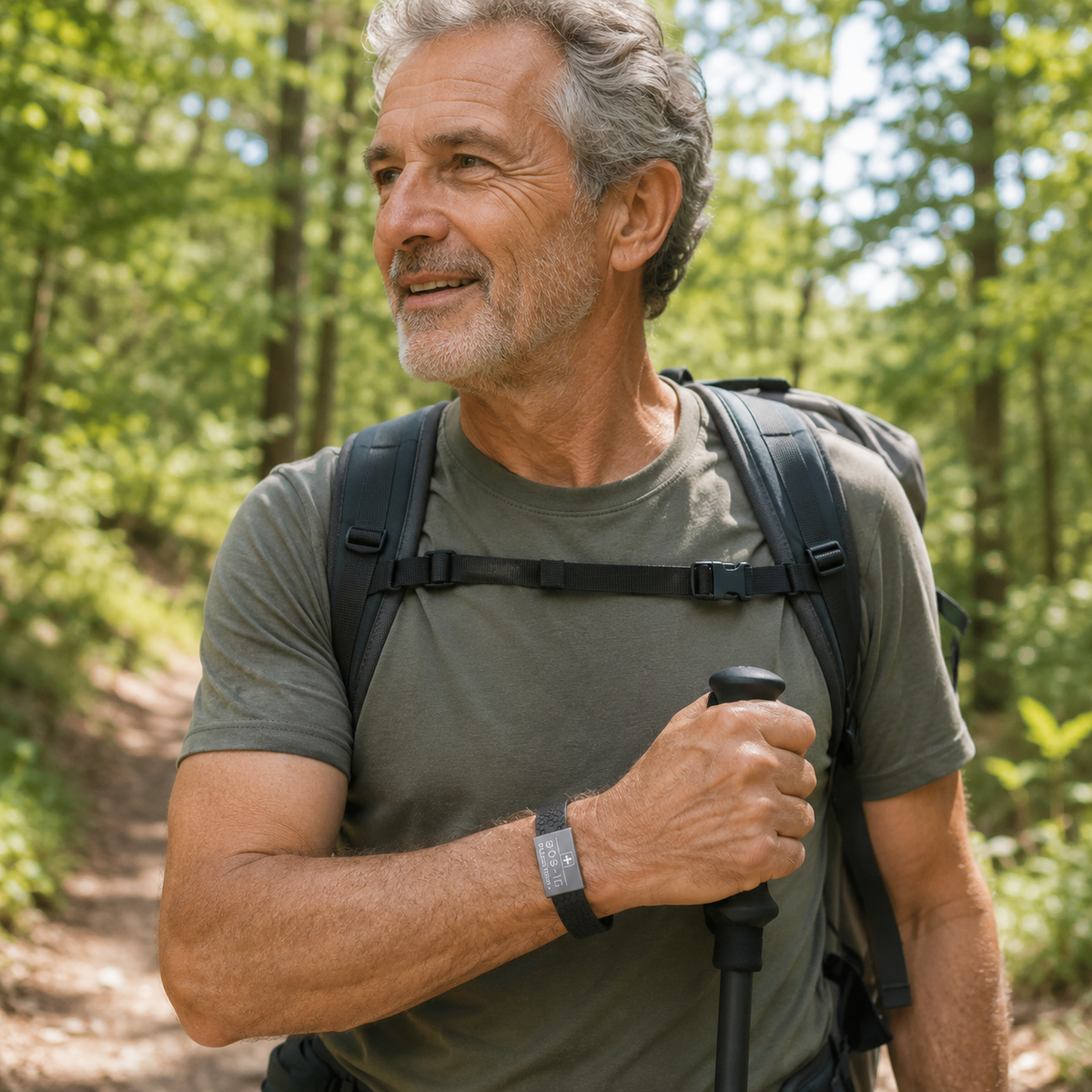 SOS-ID Armband SPORTS Metall inkl. digitalem Notfallpass - noch robuster.