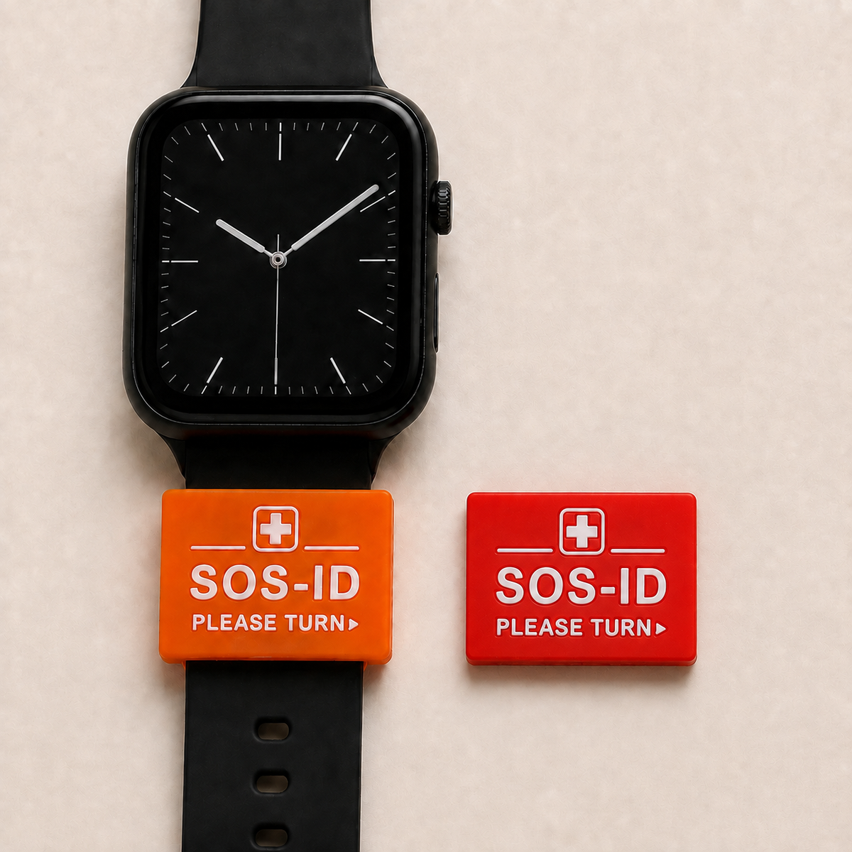 SOS-ID Armbandschlaufe inkl. digitalem Notfallpass. Innovativ und angenehm zu tragen.