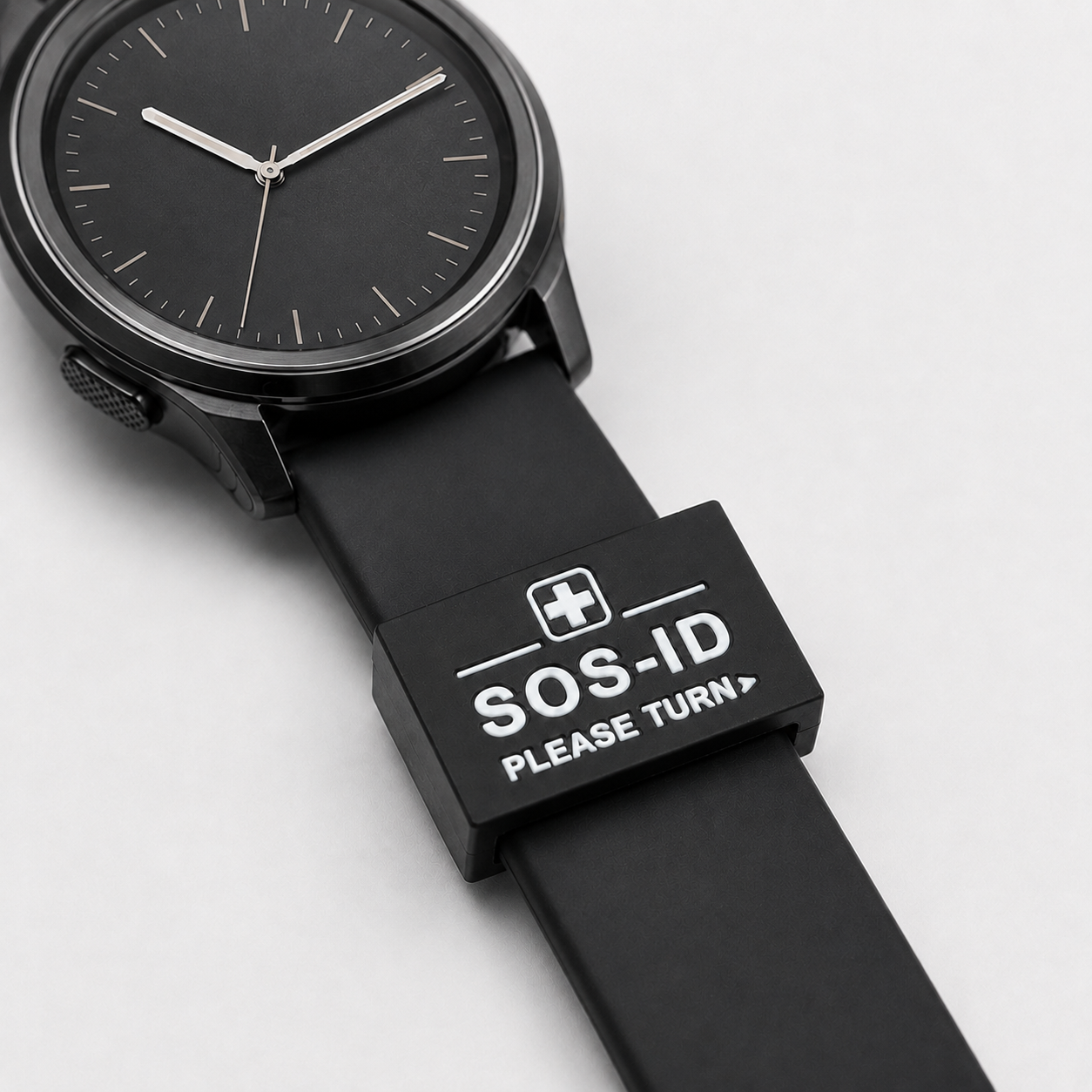 SOS-ID Armbandschlaufe BLACK EDITION inkl. digitalem Notfallpass