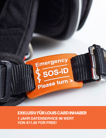 SOS-ID-Helmtag inkl. digitalem Notfallpass für 12 + 12 Monate