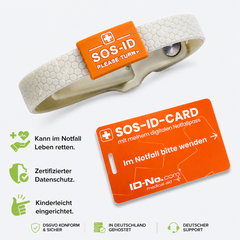 Notfall-Set SPORTS (Notfallkarte + Armband SPORTS) inkl. digitalem Notfallpass