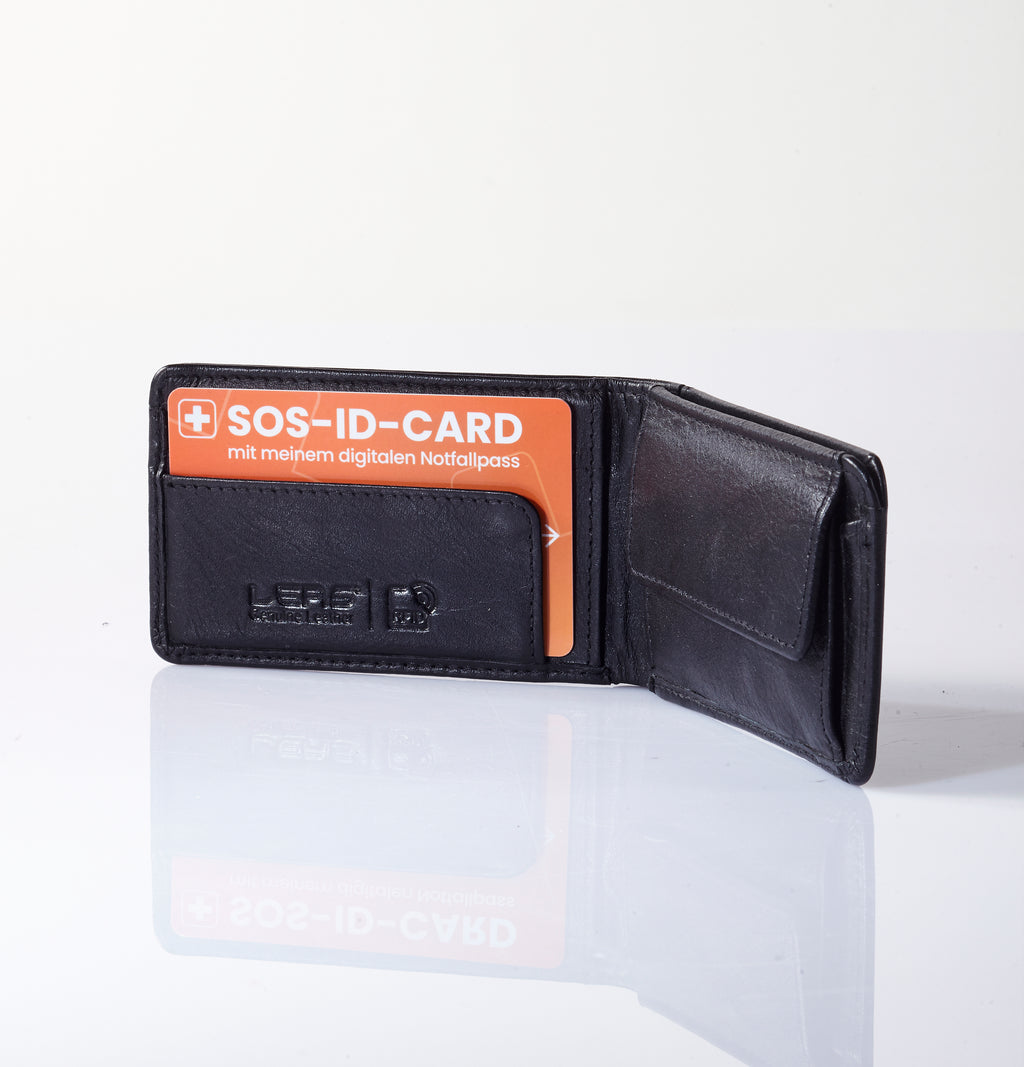 SOS-ID Notfallkarte mit digitalem Notfallpass.