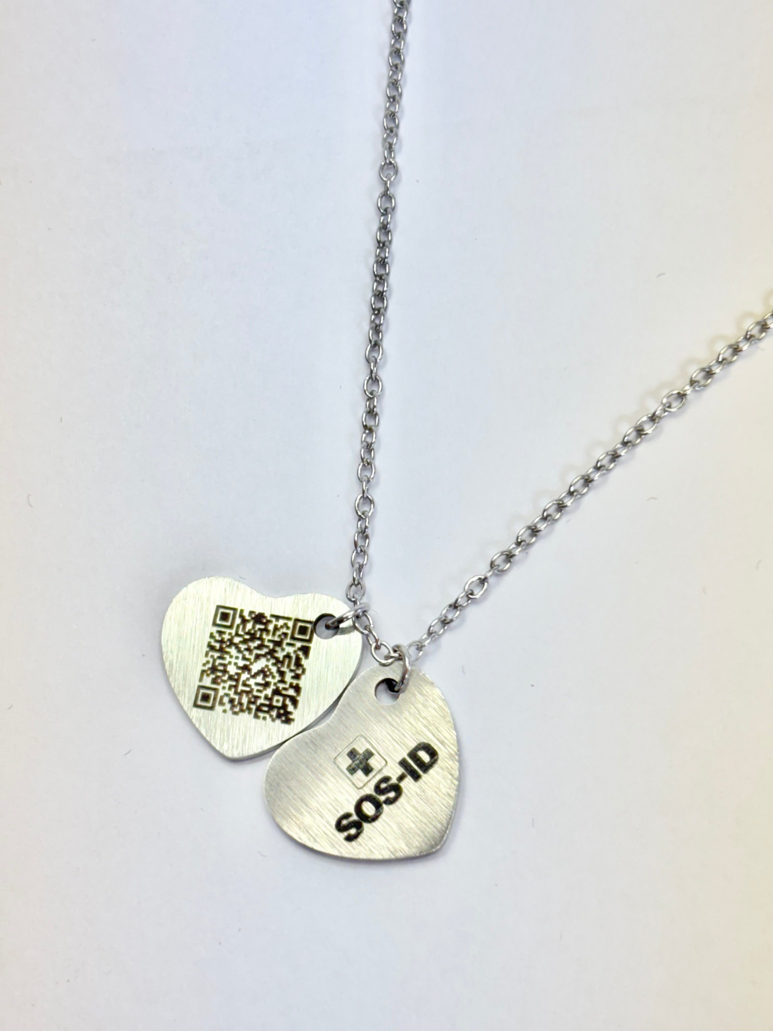 SOS-ID Kette TWIN HEARTS