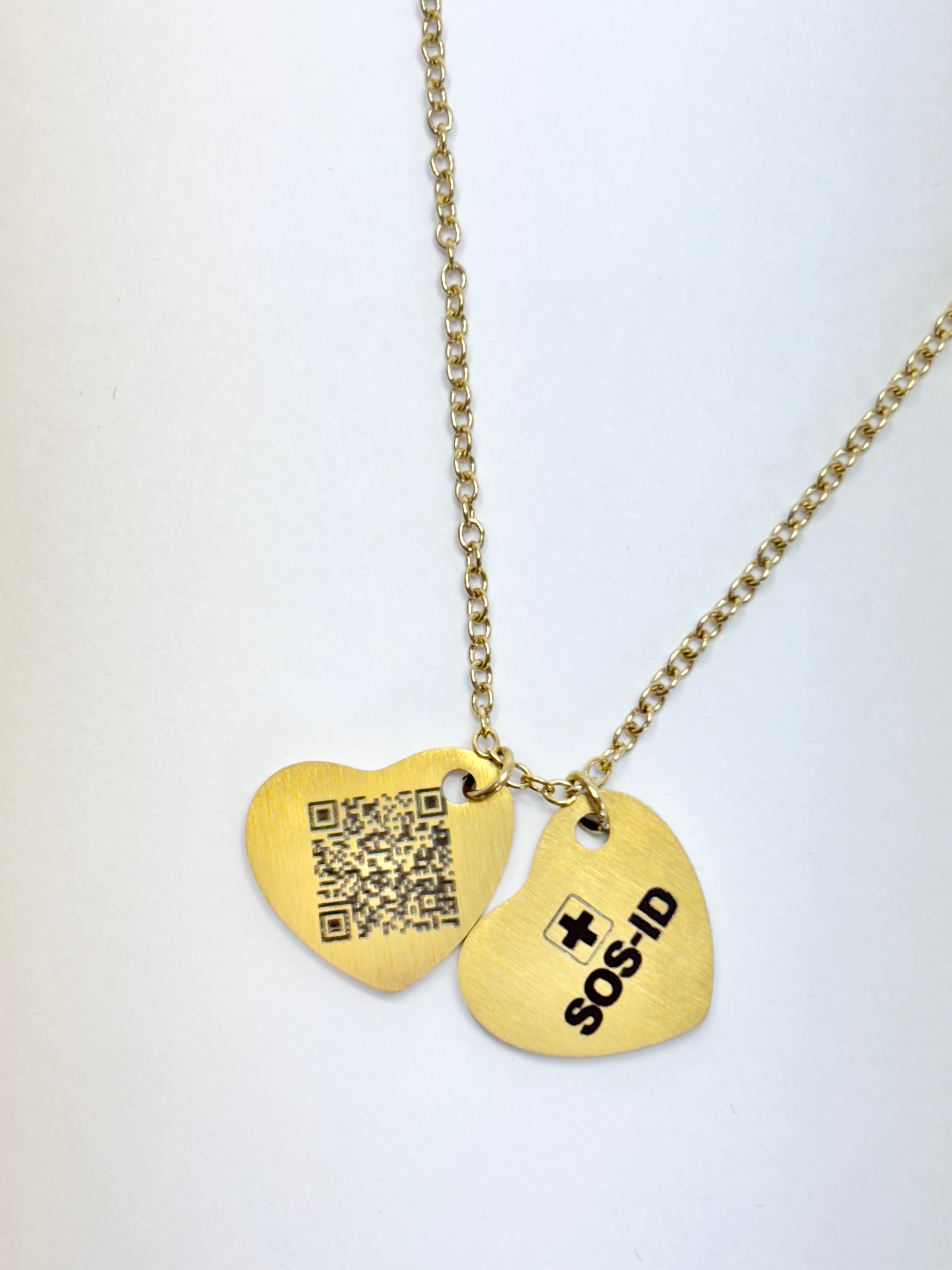 SOS-ID Kette TWIN HEARTS