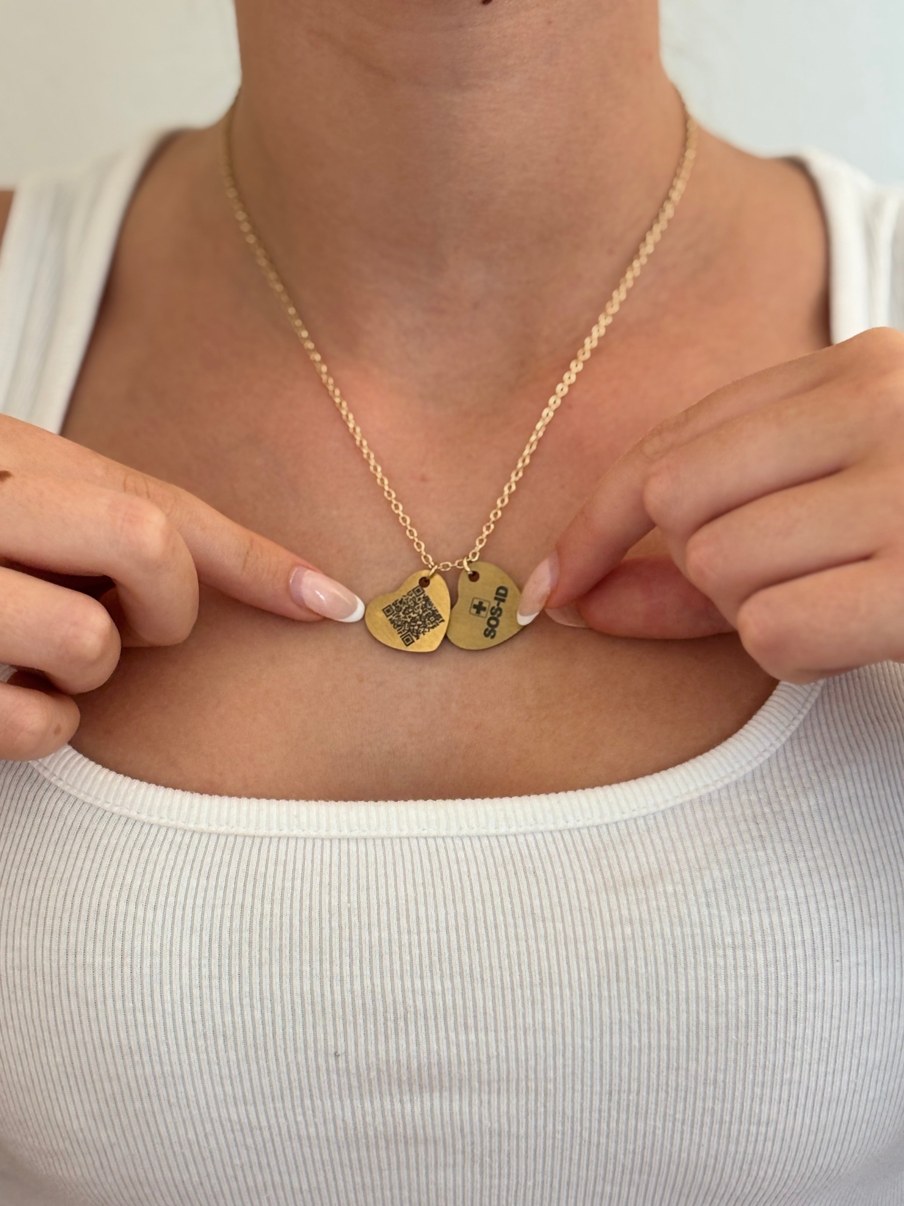 SOS-ID Kette TWIN HEARTS