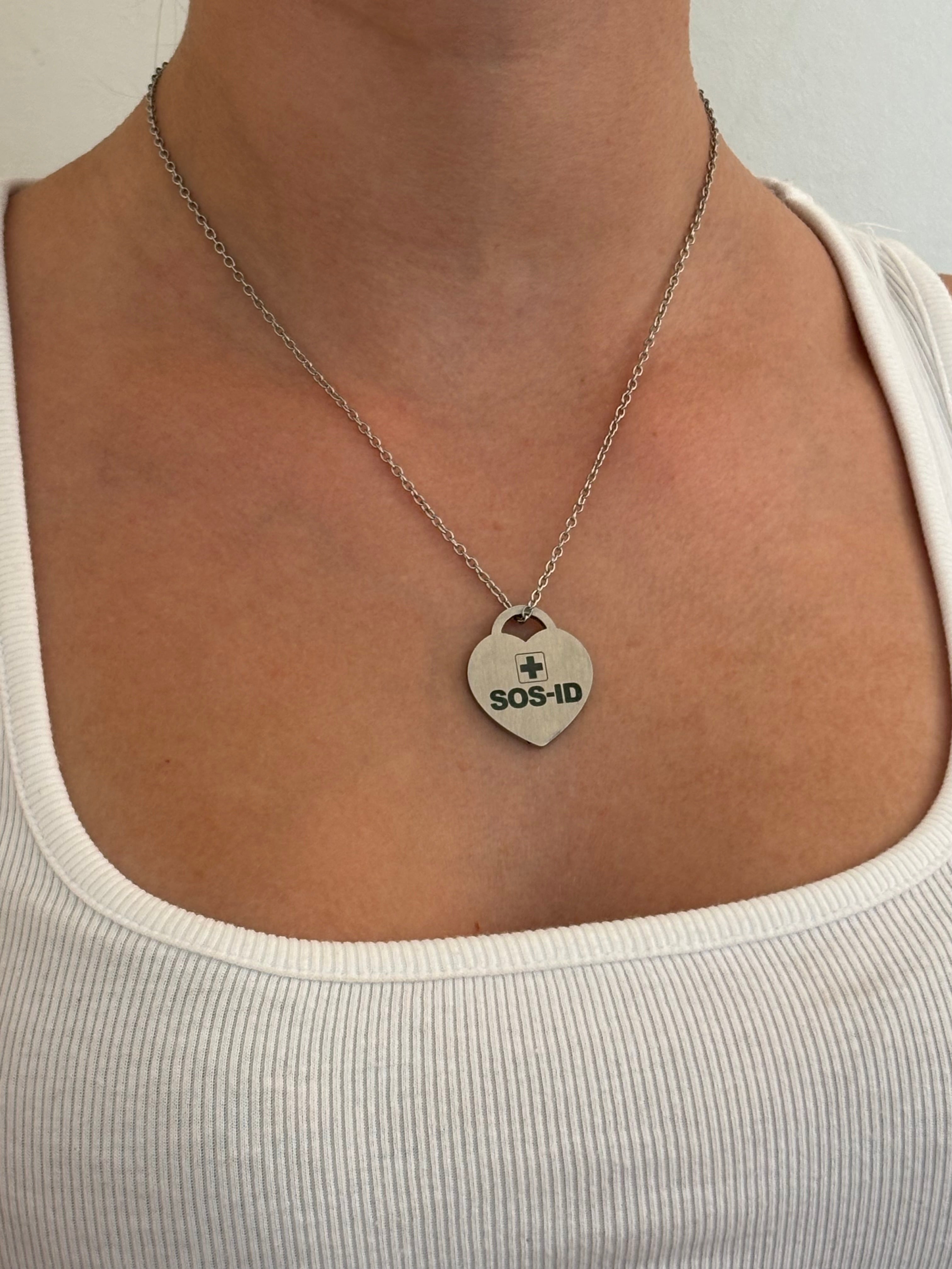SOS-ID Kette HEART