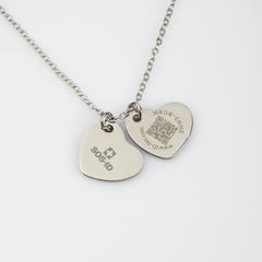 SOS-ID Kette TWIN HEARTS inkl. digitalem Notfallpass