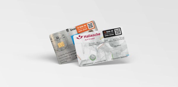 SOS-ID-Label für Scheckkarten (z.B. Krankenkassenkarte, Kreditkarte etc.)